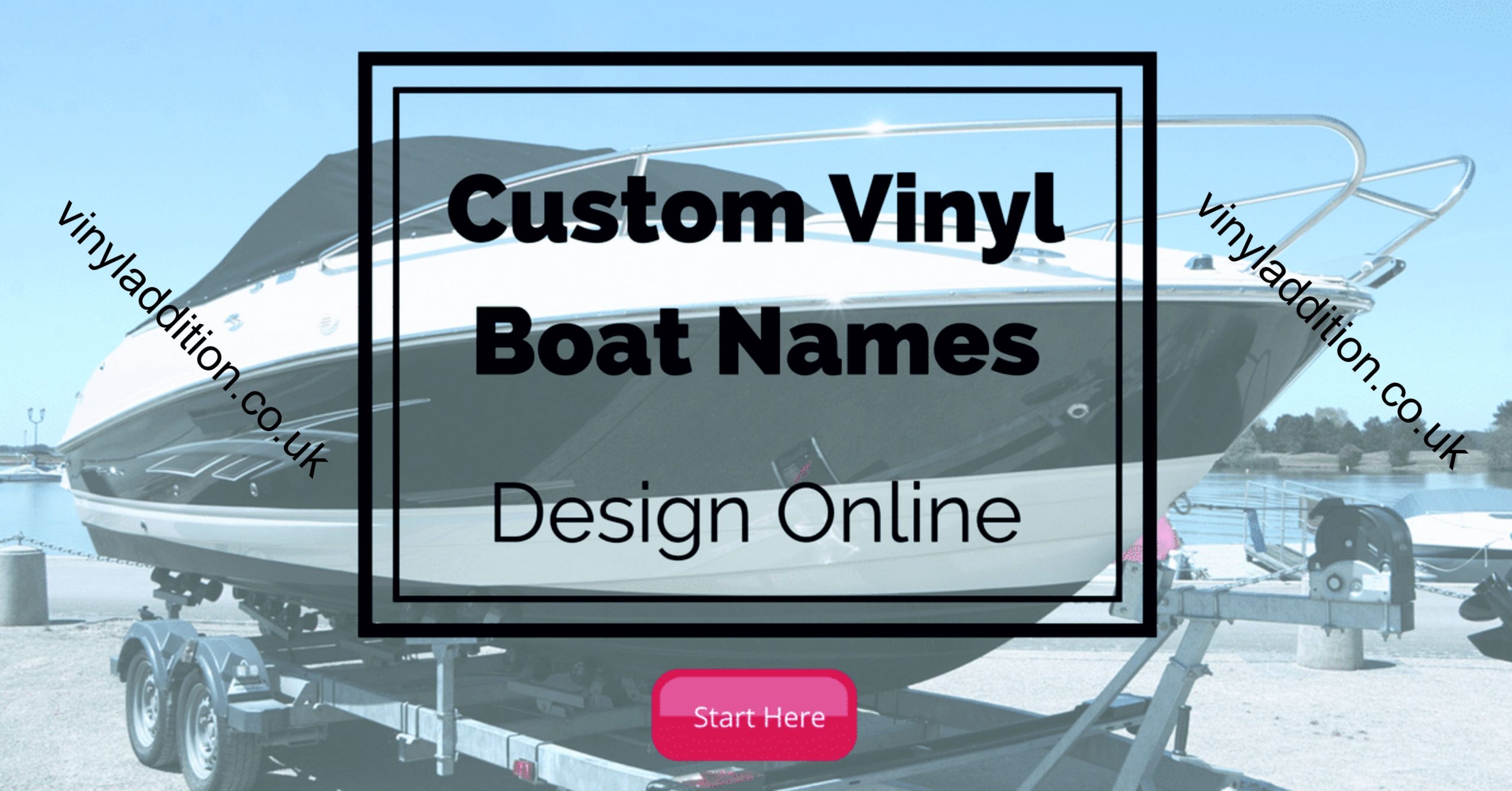 BOAT LETTERING VINYL DECAL 6" x 42" CUSTOM NAME STICKER DECAL SIGN ONE OR PAIR
