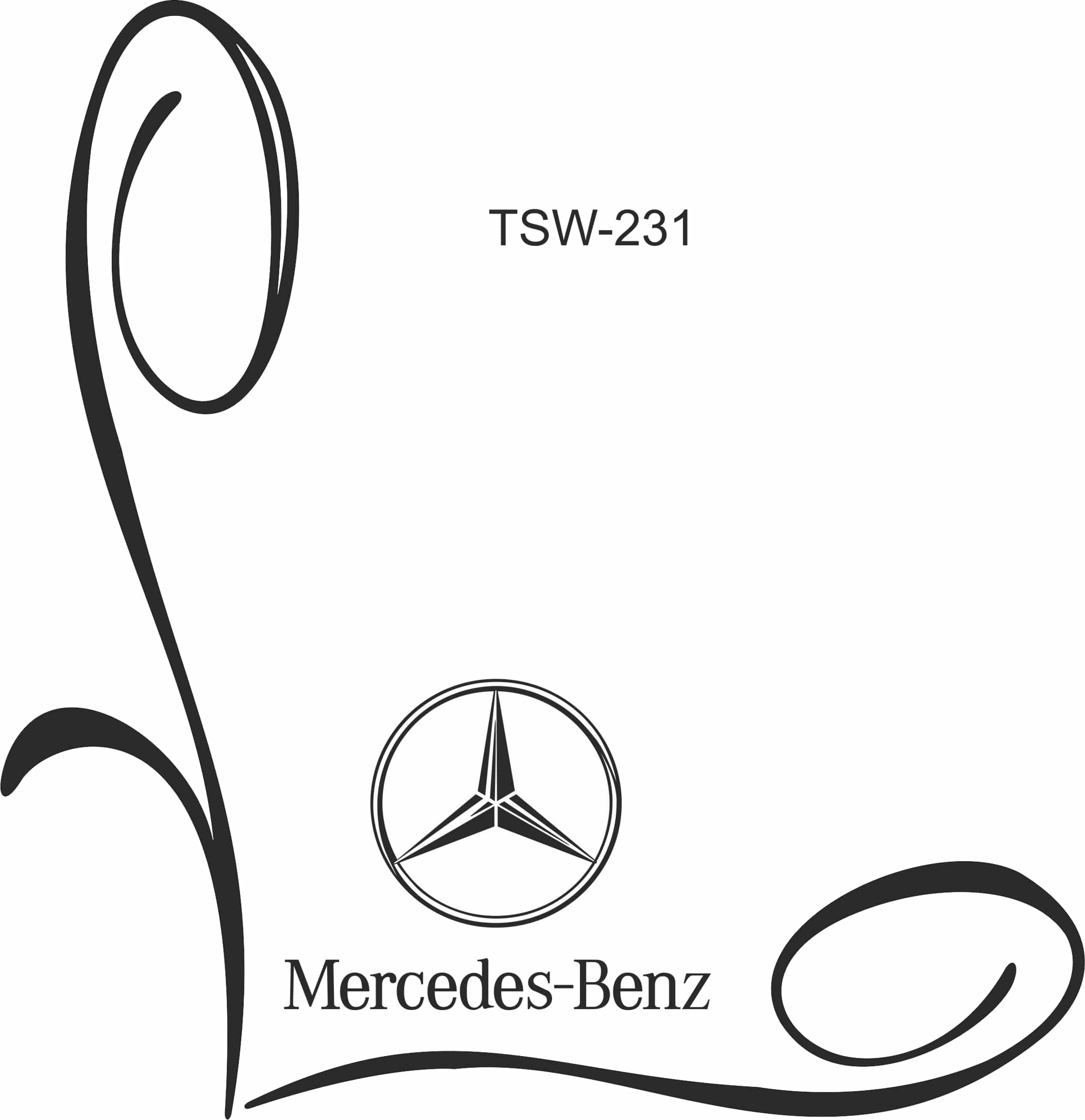 Mercedes Benz side window truck Graphic - Vinyl Addition
