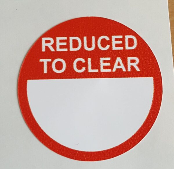 Reduced to Clear Stickers
