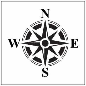 Compass Vinyl Decal Sticker Ideal For Boats & Campervans