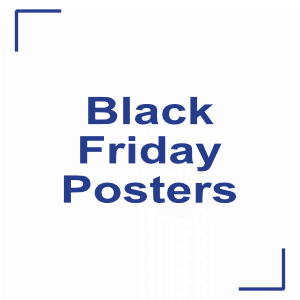 Black Friday posters and sale stickers